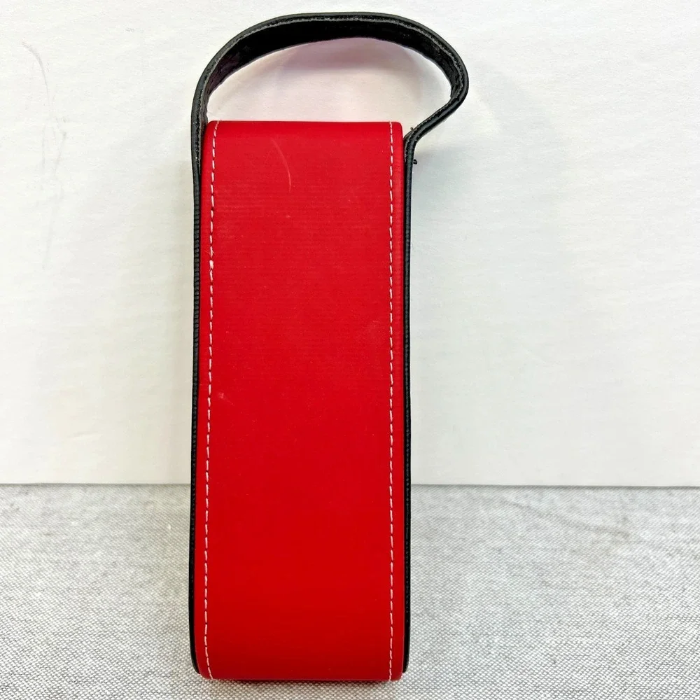 Ziggy By Cendrine O. Semi Hard Eyeglasses Case With Handle & Magnetic Close Red